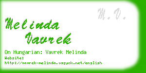 melinda vavrek business card